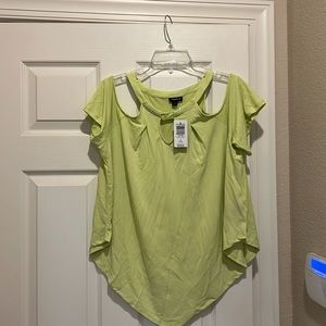 Torrid, cucumber cold shoulder, brand new